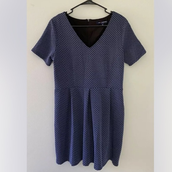 🎉4/$25 One Love Clothing Blue Patterned Short Sleeve Dress Size Large - Picture 1 of 7